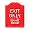 Signmission Designer Series Sign-Exit Do Not Enter, Red & White Aluminum Sign, 18" H, RW-1824-24035 A-DES-RW-1824-24035 - alternate 1